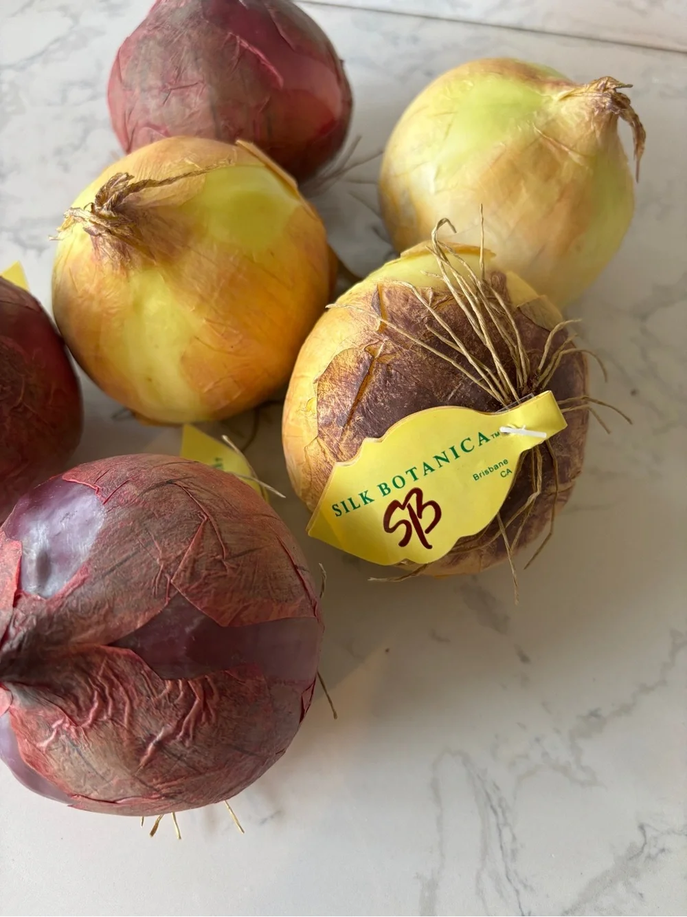 Decorative Red and Yellow Onions by Silk Botanica, NWT
